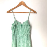 Lunik Green and White Print Dress- Size S