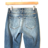 Kancan Light Wash Distressed Raw Hem Skinny Jeans- Size 24 (Inseam 27.5")