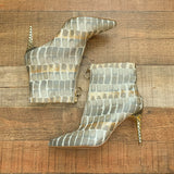 J.Reneé Taupe Gold Multi Pinerola Bootie- Size 7