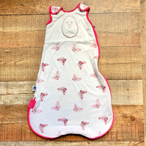 Nested Bean Pink Butterflies Weighted Sleep Sack- Size 0-6M (7-18 lbs)