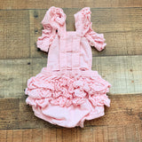 Ruffle Butts Pink Corduroy Romper- Size 0-3M