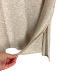 Hudson Gray Tan Open Knit Front Pocket Side Slit Top- Size S