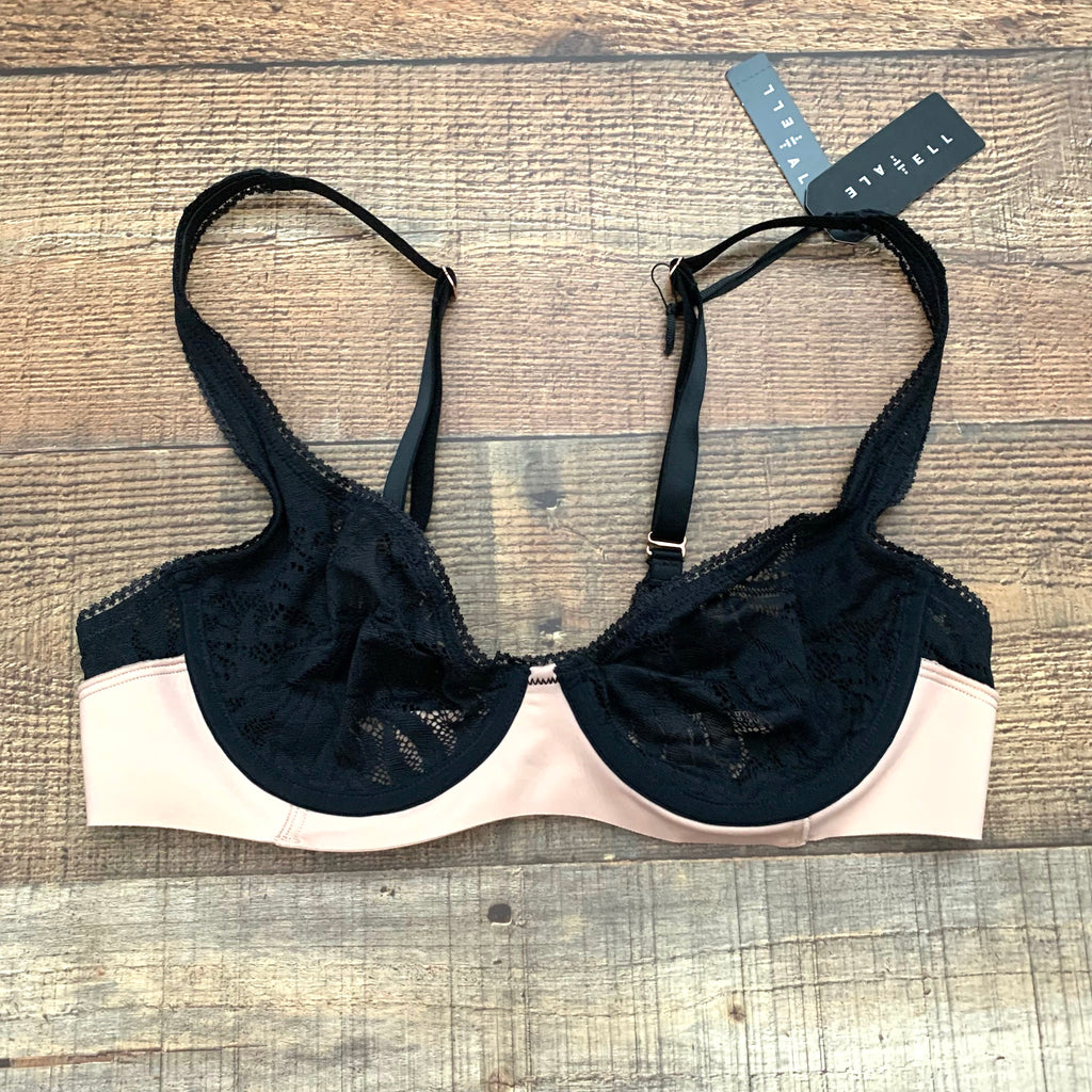 Tell Tale Black and Blush Lace Peekaboo Bra NWT- Size 34B – The Saved  Collection