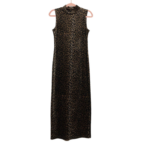 RendezVous Animal Print Velvet Maxi Dress- Size S