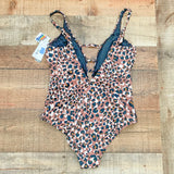 Time And True Animal Print One Piece Swimsuit NWT- Size M (8-10)