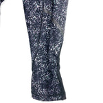 Lululemon Black/Teal/Purple/Silver Crop Leggings With Side Pocket & Ruching On Leg- Size 4 (Inseam 16")