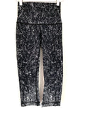 Lululemon Black Fleck Crop Legging- Size 4 (Inseam 18”)