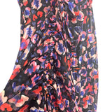 Layered with Love Multicolor Ruffle Cinched Front Slit Dress- Size S