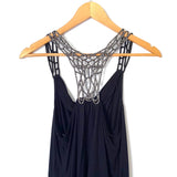 Express Black Beaded Razorback Tank- Size S