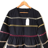 English Factory Navy Crochet Colorful Striped Dress NWT- Size S