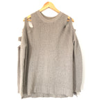Lush Grey Cold Shoulder Sweater NWT- Size S