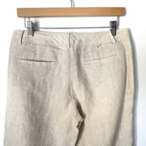 Banana Republic Tan Striped Wide Leg Pants- Size 6 Petite (Inseam 29.5”)