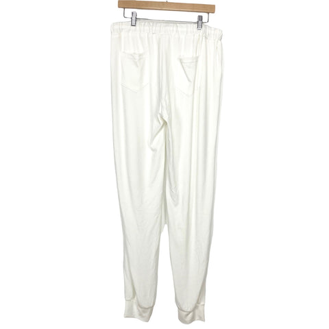 Amaryllis Ivory Supersoft Drawstring Joggers- Size XL (Inseam 33”)