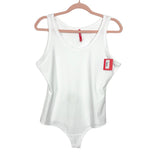 Spanx White Scoop Neck Tank Bodysuit NWT- Size L