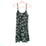 A New Approach Olive Palm Tree Print Dress- Size XL