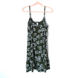 A New Approach Olive Palm Tree Print Dress- Size XL