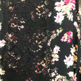 Karen Kane Black Floral Lace Long Sleeve Blouse NWT- Size XS