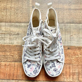 Universal Thread Floral Platform High Top Sneakers with Side Zippers- Size 6.5