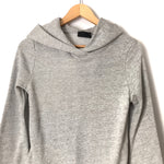 Carbon 38 Grey Bell Sleeve Pullover Hoodie Sweatshirt-Size S