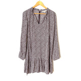 LOFT Leaf Print Long Sleeve Dress NWT- Size 0
