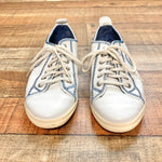 Pre-Owned Chanel White Leather Logo Trainer Sneakers- Size 39 (US 8)