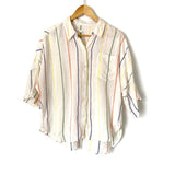 Alex Mill Striped Linen Button Up Top- Size L (see notes)