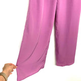 Pink Lily Purple Smocked Bodice Tie Shoulder Straps Wide Leg Jumpsuit- Size S