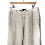 Banana Republic Tan Striped Wide Leg Pants- Size 6 Petite (Inseam 29.5”)