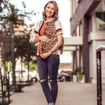 Shein White With Black Orange And Animal Print Front- Size XS