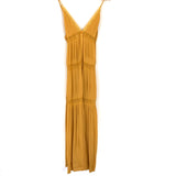 Cotton Candy LA Mustard Tiered Maxi Dress- Size S
