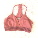 Carbon38 Mauve Eyelet Sports Bra - Size S (see notes!)