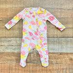 Angel Dear Pink Lemon Print Ruffle Footie Outfit- Size NB