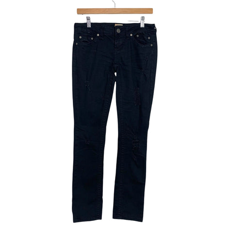 Arden B Black Distressed Jeans- Size 2 (Inseam 30")