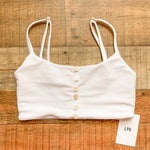 LPA White Ribbed Bikini Top NWT- Size S (sold out online, we have matching bottoms)
