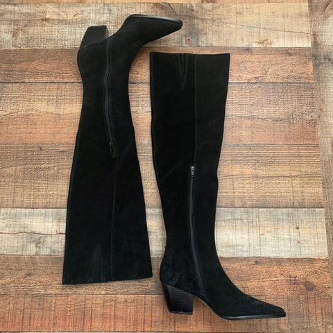 Matisse Black Suede Over the Knee Boots NWOT- Size 9