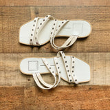 Dolce Vita White with Silver Studs Sandals- Size ~7 (see notes)