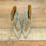 J.Reneé Taupe Gold Multi Pinerola Bootie- Size 7