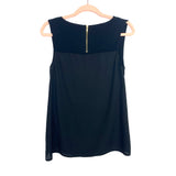 Calvin Klein Black Cowl Neck Back Zipper Sleeveless Top- Size S