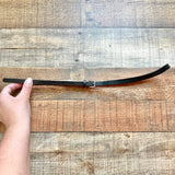 Target Black Faux Leather Skinny Belt- Size M