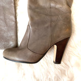 Dolce Vita Taupe Leather Heel Boots- Size 6
