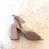 Vince Camuto Pink Perforated Block Heel- Size 7
