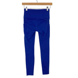 Lululemon Blue Side Pocket Reflective Dot Leggings- Size 4 (Inseam 24.5")