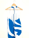 Alice + Olivia Blue and White Maxi with Zipper Back- Size XS