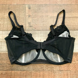 Figleaves Black/Nude Lace Underwired Balcony Bra- Size UK 34FF