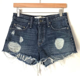 Lovers + Friends Distressed Dark Wash Denim Cutoff Shorts- Size 26