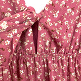 Forever21 Berry and Cream Floral Front Tie Dress NWT- Size S (sold out online)