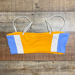 L*Space Orange/White/Blue Reversible Bikini Top- Size M (we have matching bottoms)