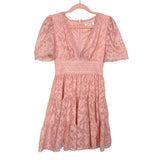 Petal + Pup Pink Lace Overlay V-neck Dress- Size 4