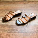 Steven New York Tortoise Slide Sandals- Size 7 (LIKE NEW)