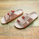 Freedom Moses Light Pink Slides- Size 40/41 (LIKE NEW)
